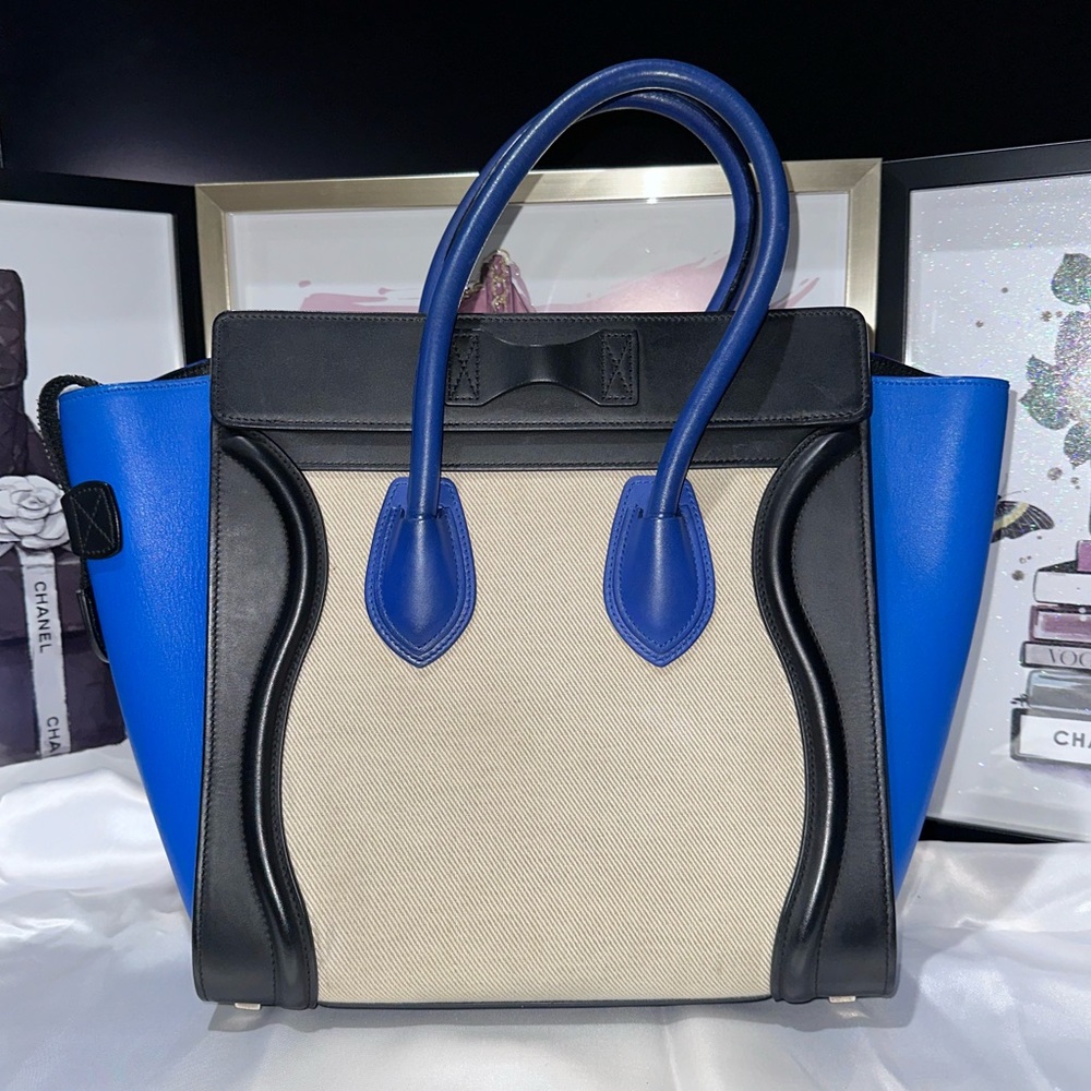Celine Blue and Black Women's Bag - Picture 3 of 12